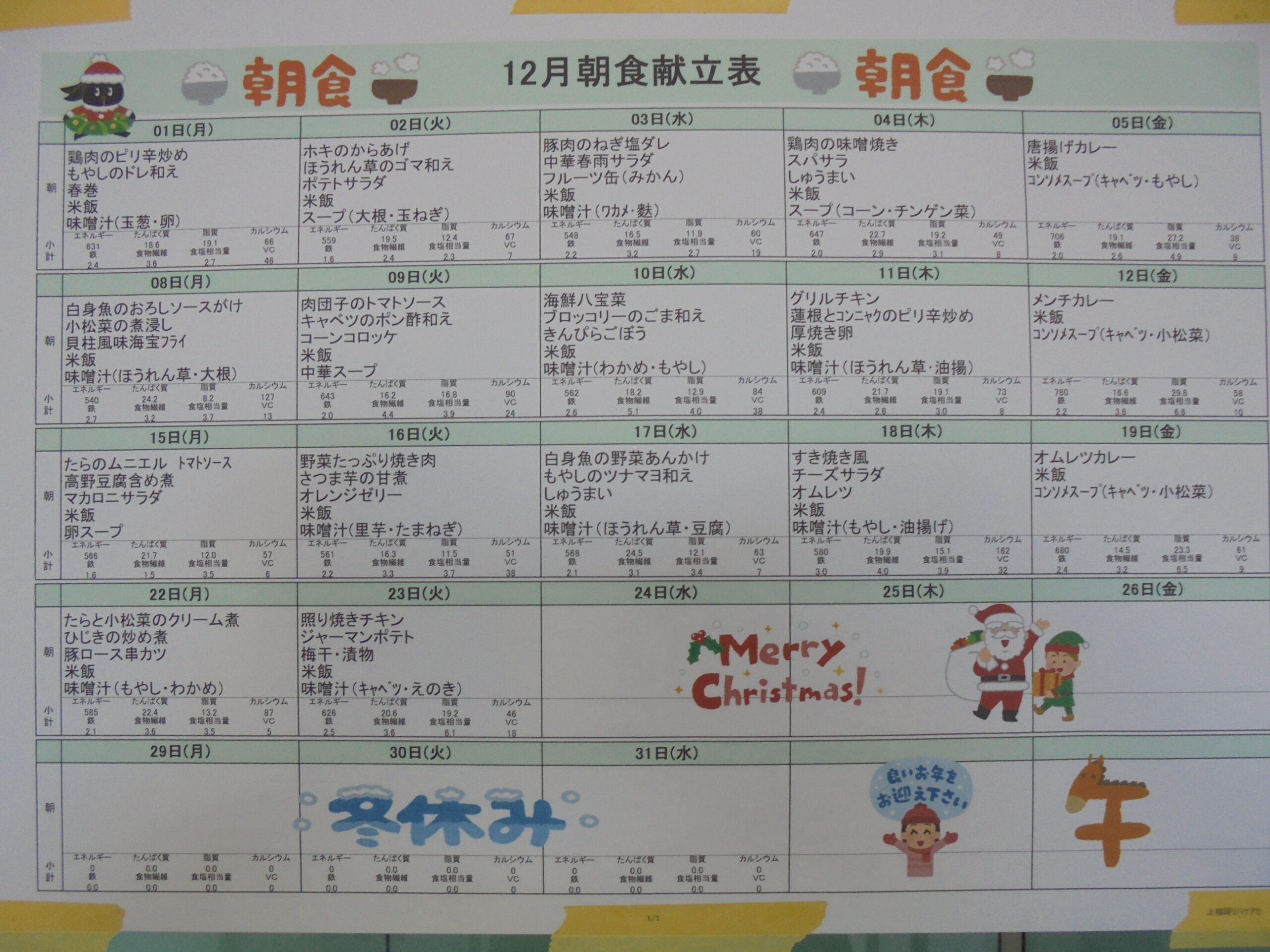 202512シェモア（朝食）